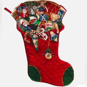 Now Designs Hand Made Quilted Jumbo Oversized Stocking Night Before Christmas